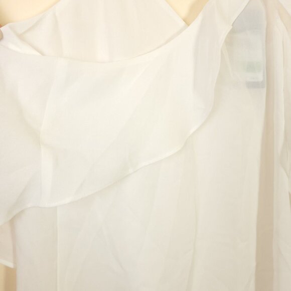 Guess Womens White L Ruffle Top Strap Sleeveless Pullover New with Tags Large - Picture 6 of 7